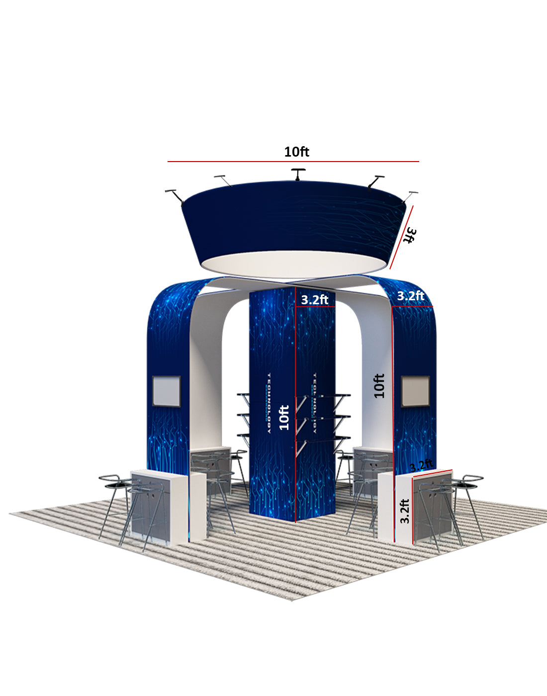 Modular Booth Kits 20ft x 20ft - Model 03
