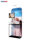 Exhibition Display Stand with Shelving & TV Mount