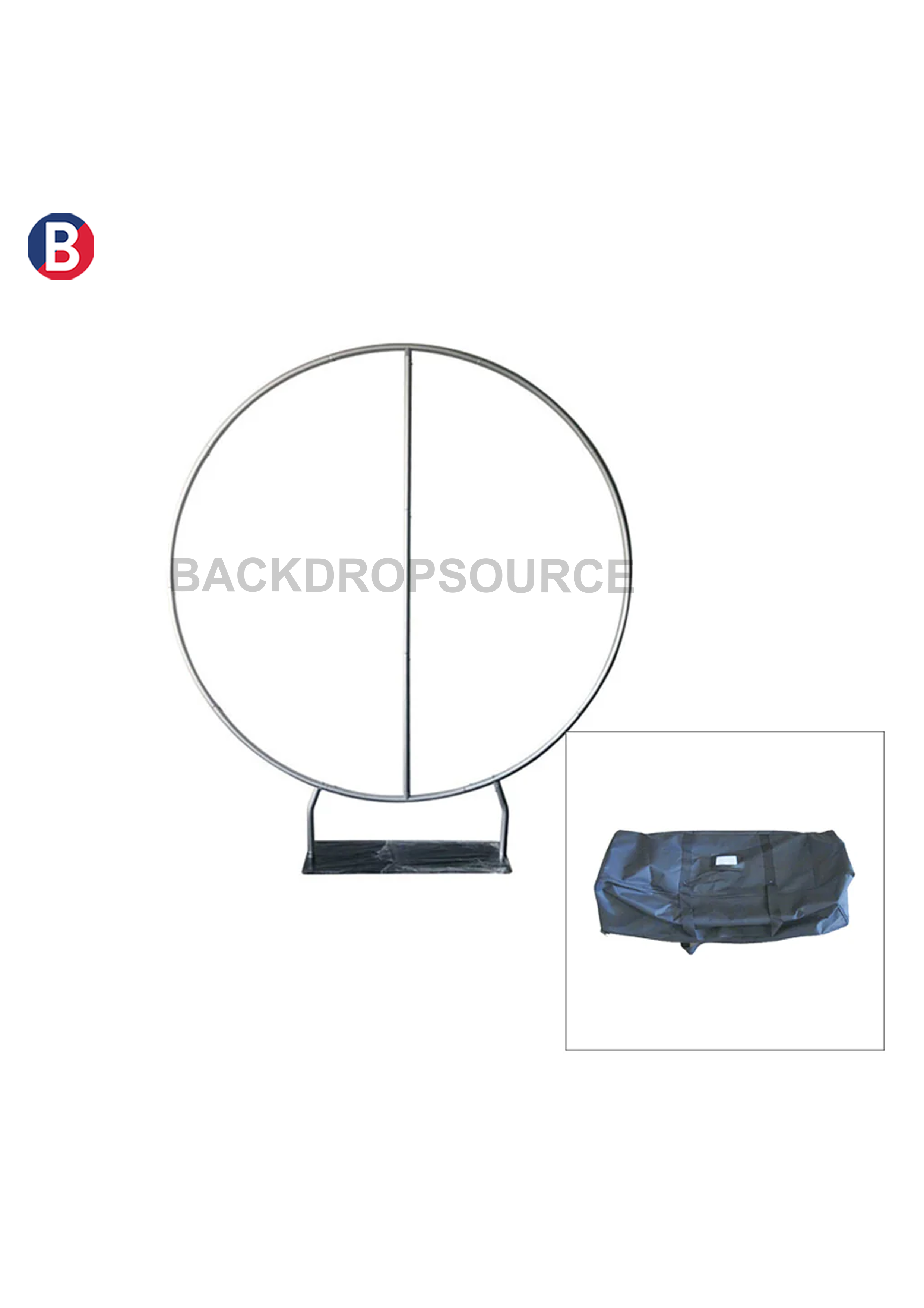 Custom Circle Fabric Backdrop Display