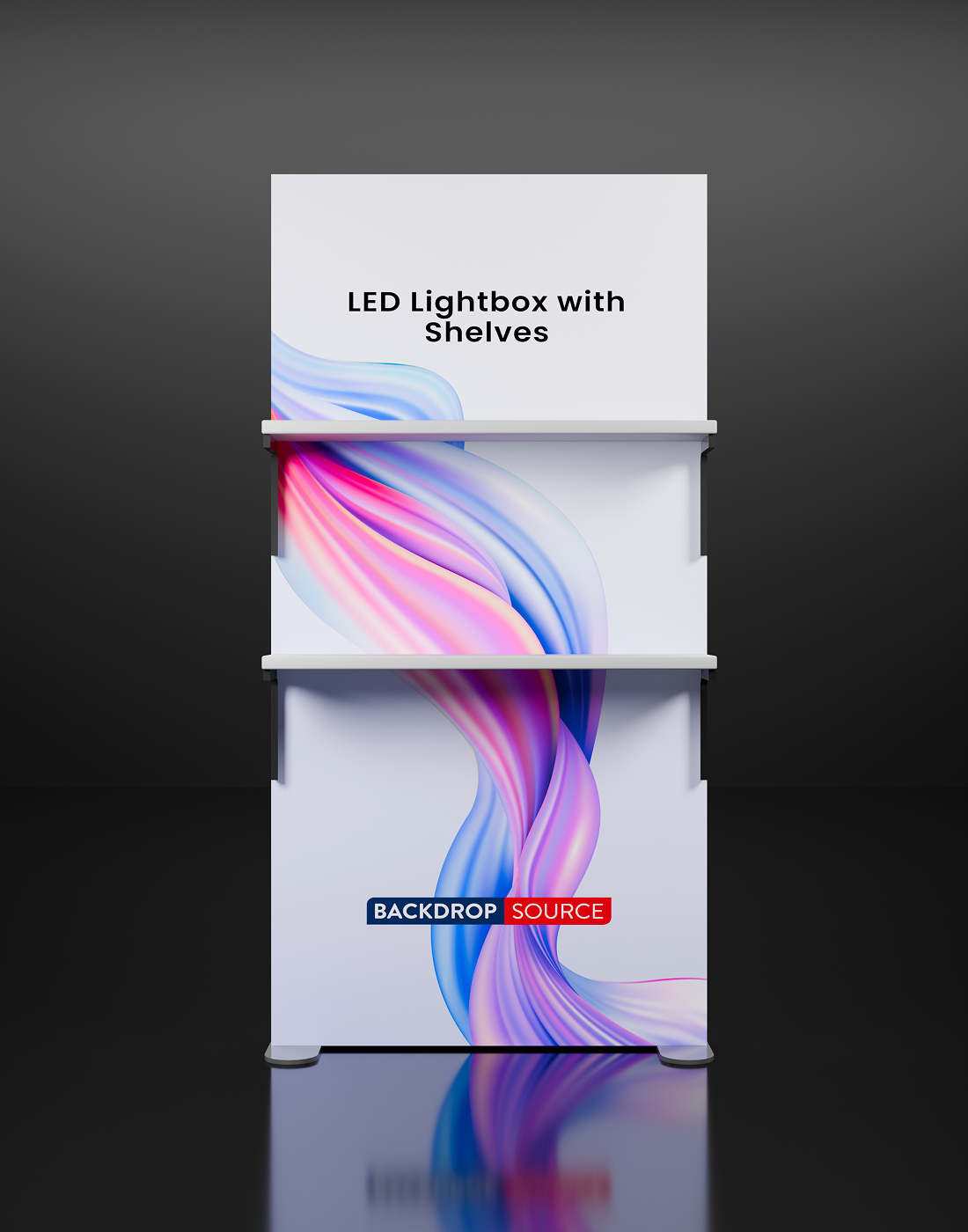 LED light box with Shelves
