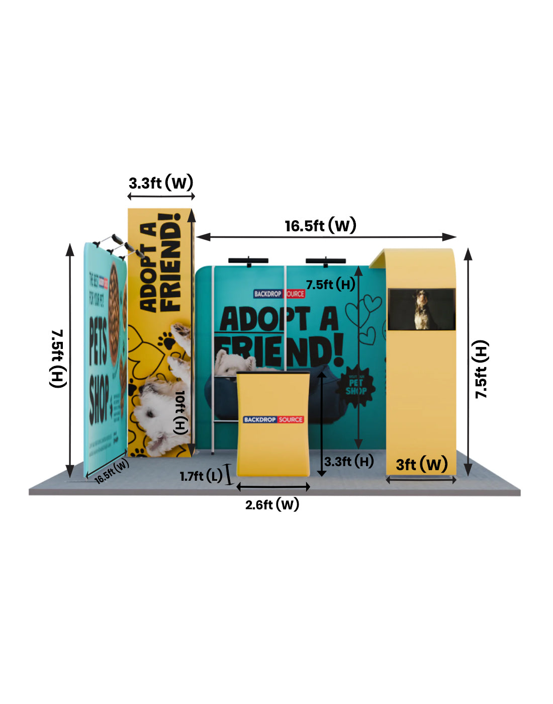 Modular Booth Kits 20ft x 20ft - Model 01