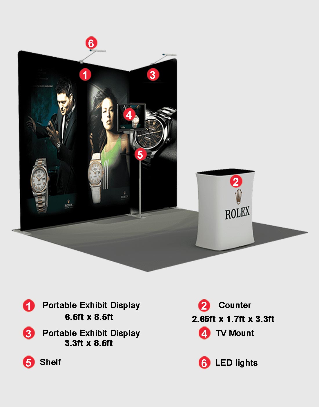 Portable Exhibit Display 10ft x 10ft - Model 4