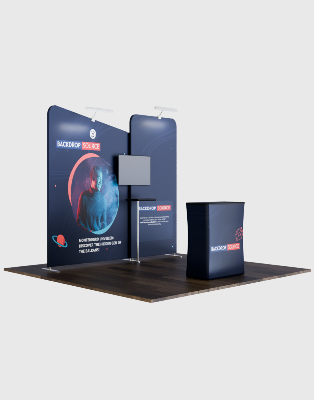 Portable Exhibit Display 10ft x 10ft - Model 7