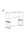 Square Arch Trade Show Booth with Built-In Shelf
