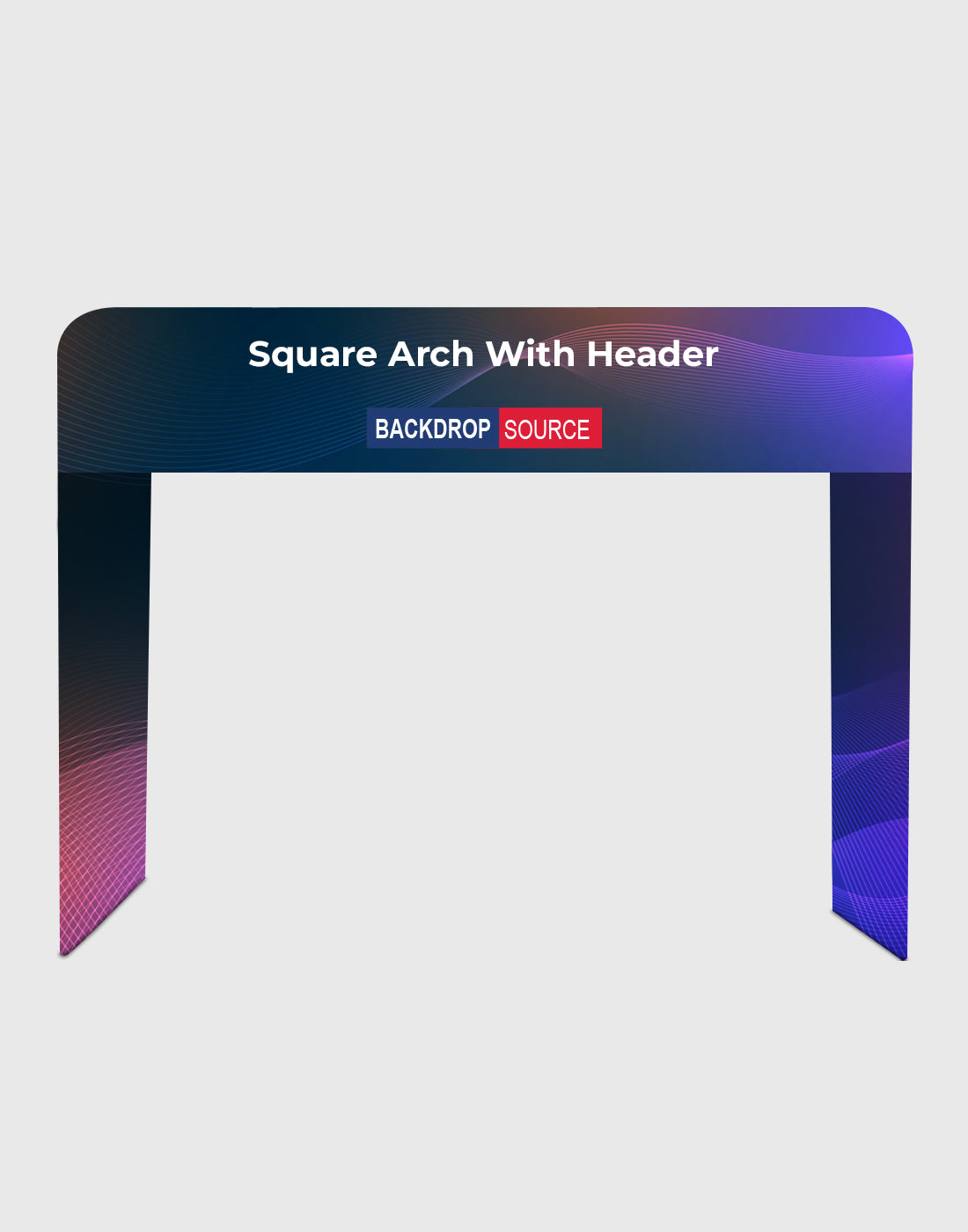 Square Fabric Arch Entrance with Top Header