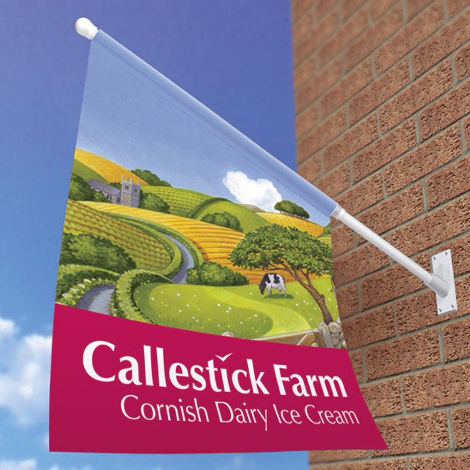 Wall Mounted Promotional Flags