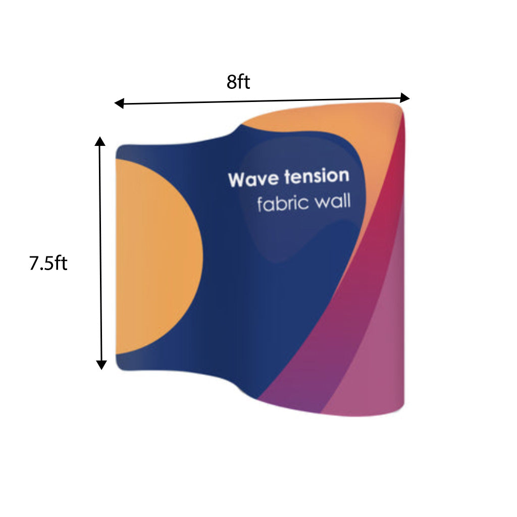 S Shape Wave Tension Fabric Media Wall Display