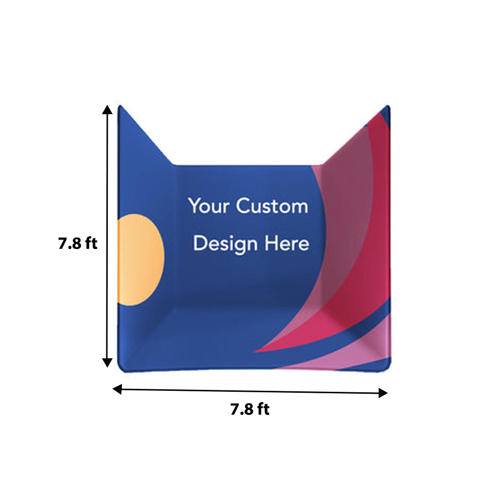 Custom Printed U Shaped Exhibition Booth ( Covers 3 Walls/ Sides)