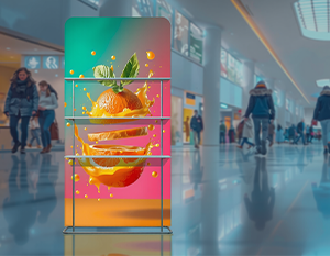 All-in-One Display with Functional Shelves