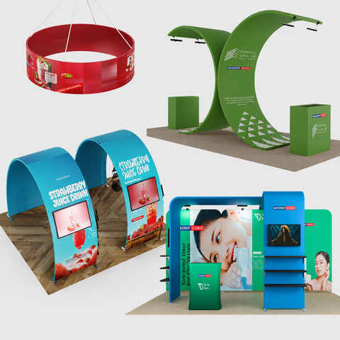 Stands d'exposition modulaires pour kits de stands de 3 m x 6 m