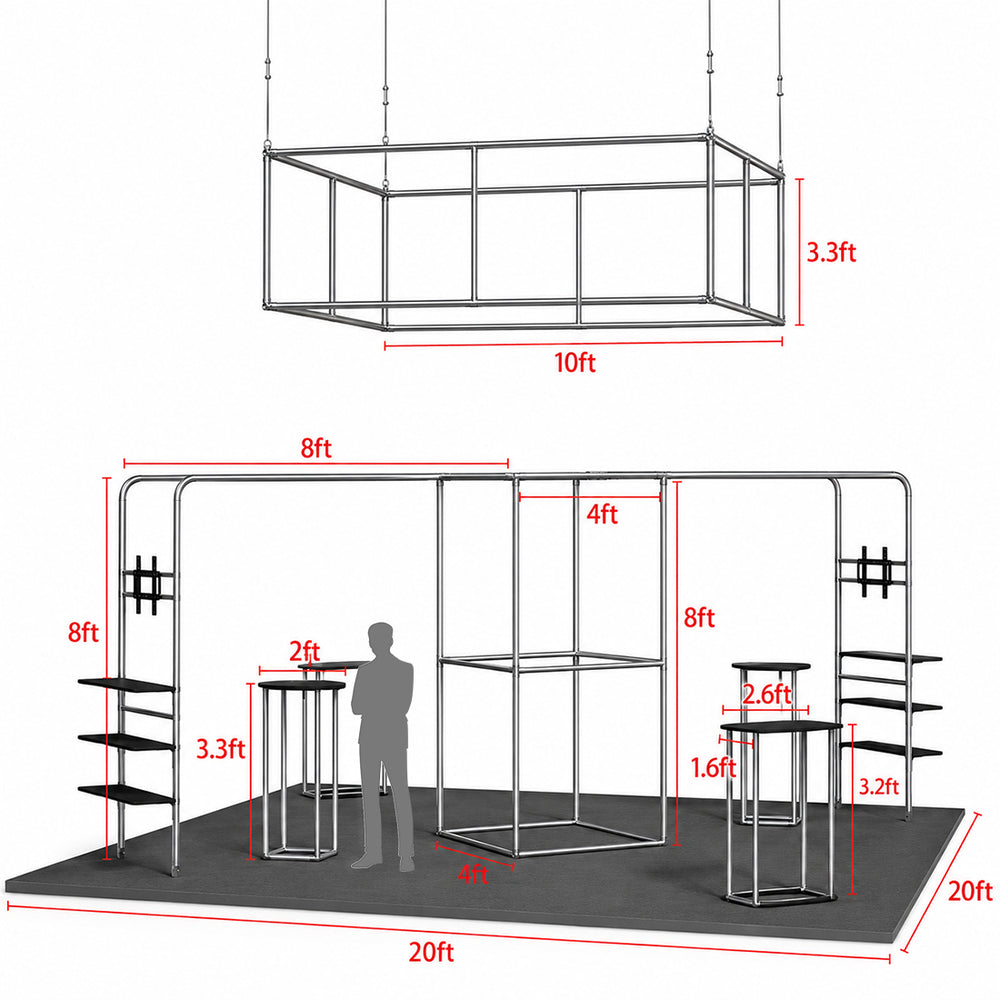 Modular Booth Kits 20ft x 20ft - Model 08