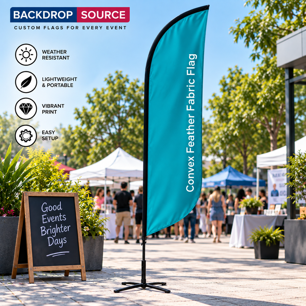 R-Shape Fabric Flag