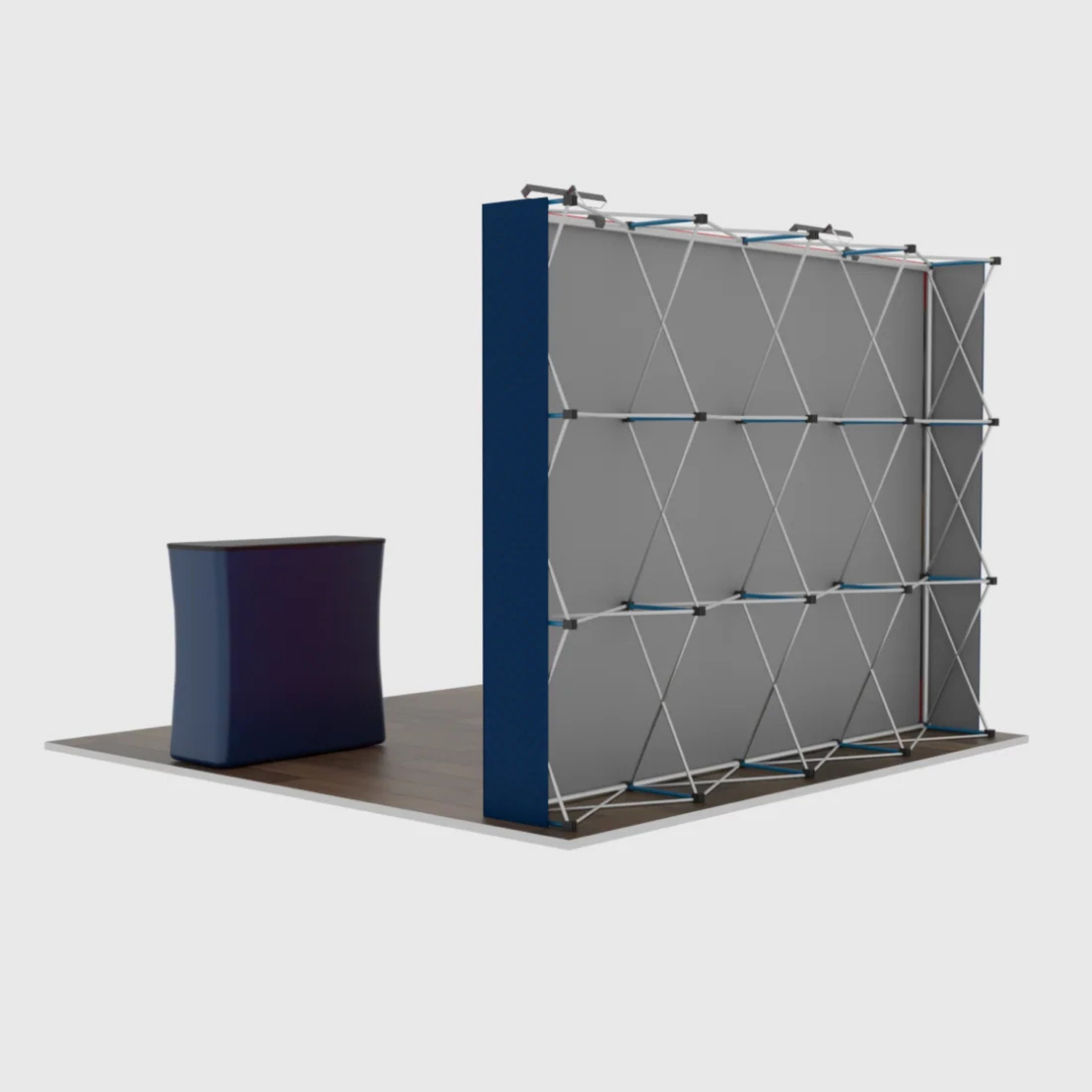 Kit d'exposition pliante droite 3-en-1 Exhibit Pro de 3 m x 3 m avec éclairage Illume 