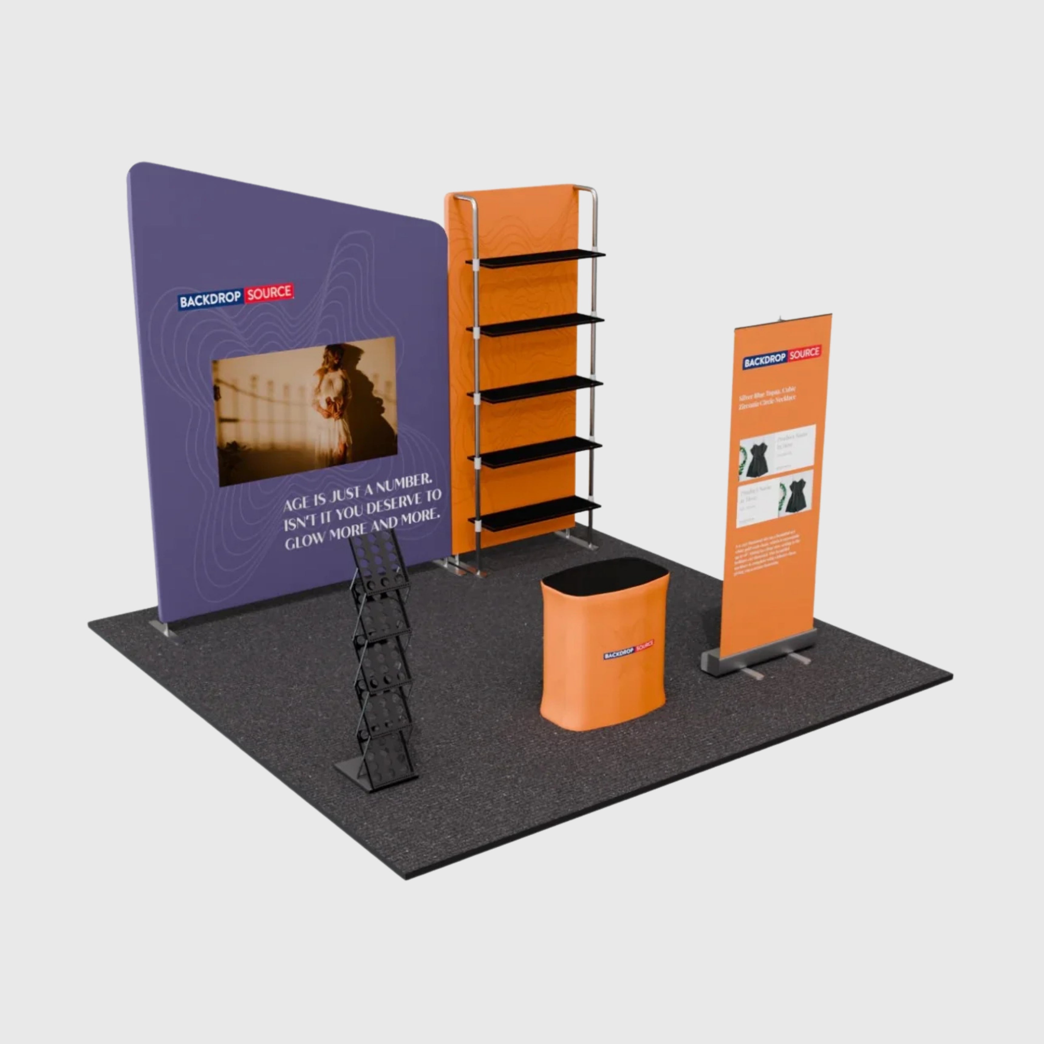 Présentoir portable 3 m x 3 m - Modèle 18 