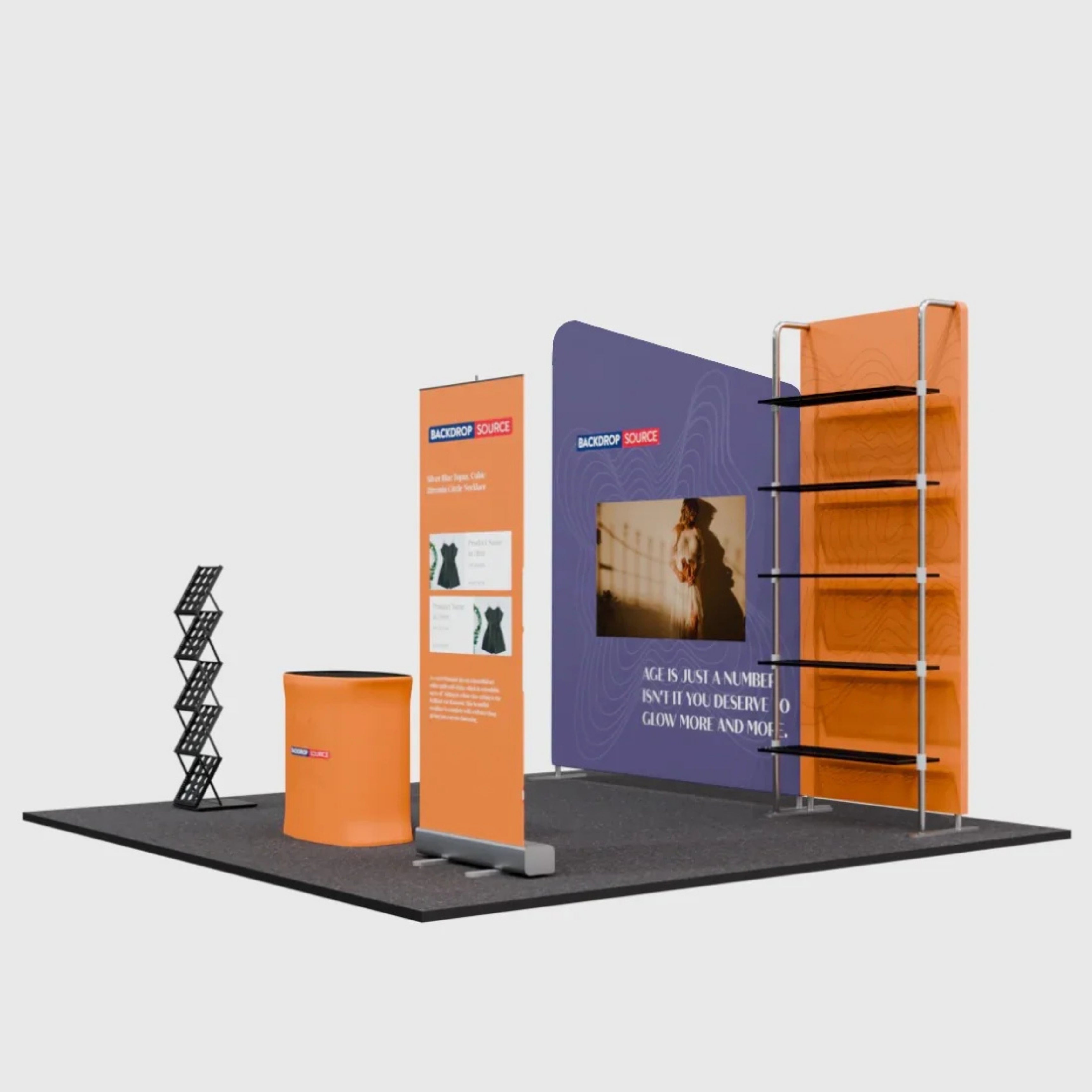 Présentoir portable 3 m x 3 m - Modèle 18 