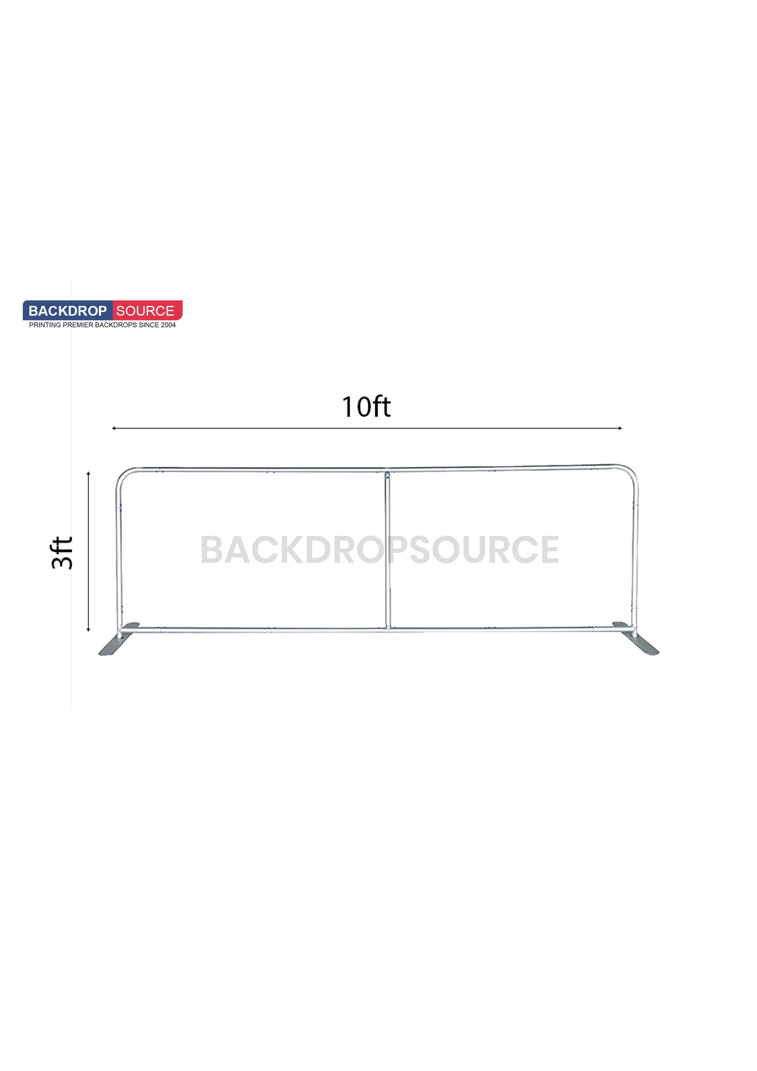 Small Tension Fabric Media Wall - Straight Backdrop
