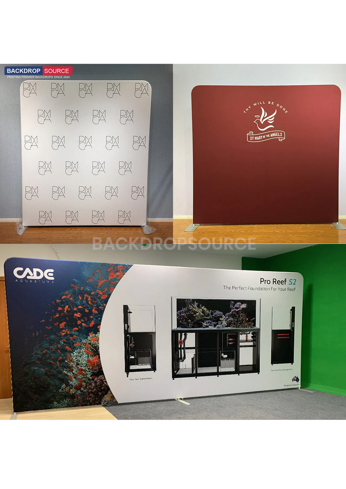 Small Portable Straight Fabric Backdrop 10ft x 3ft Canada | Trade Show ...