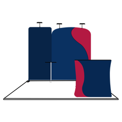 Stand d'exposition de 3 m x 3 m