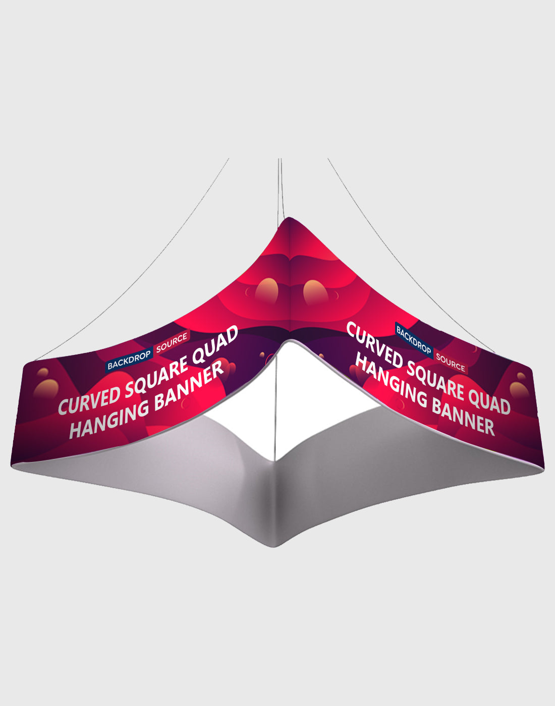 Curved Square Quad Hanging Banner