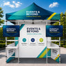 10ft x 10ft Fabric Canopy Kit with Shelving & TV Mounts