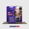 Kit d'affichage 3-en-1 Straight Exhibit Pro 3 m x 3 m avec étui rigide pour podium 