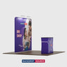 Kit d'affichage 3-en-1 Straight Exhibit Pro 3 m x 3 m avec étui rigide pour podium 