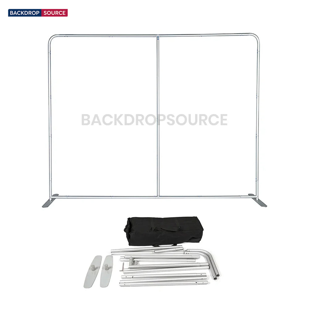 Kit d'affichage 3-en-1 Straight Exhibit Pro 3 m x 3 m avec étui rigide pour podium 