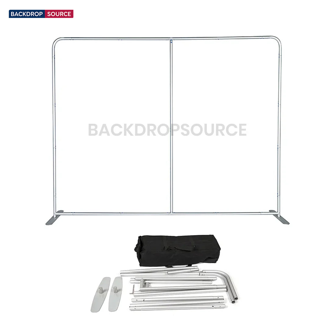 Kit d'affichage 3-en-1 Straight Exhibit Pro 3 m x 3 m avec étui rigide pour podium 