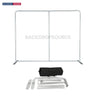 Kit d'affichage 3-en-1 Straight Exhibit Pro 3 m x 3 m avec étui rigide pour podium 
