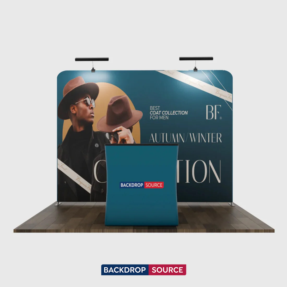 Kit d'affichage 3-en-1 Straight Exhibit Pro de 3 m x 3 m avec éclairage Illume 