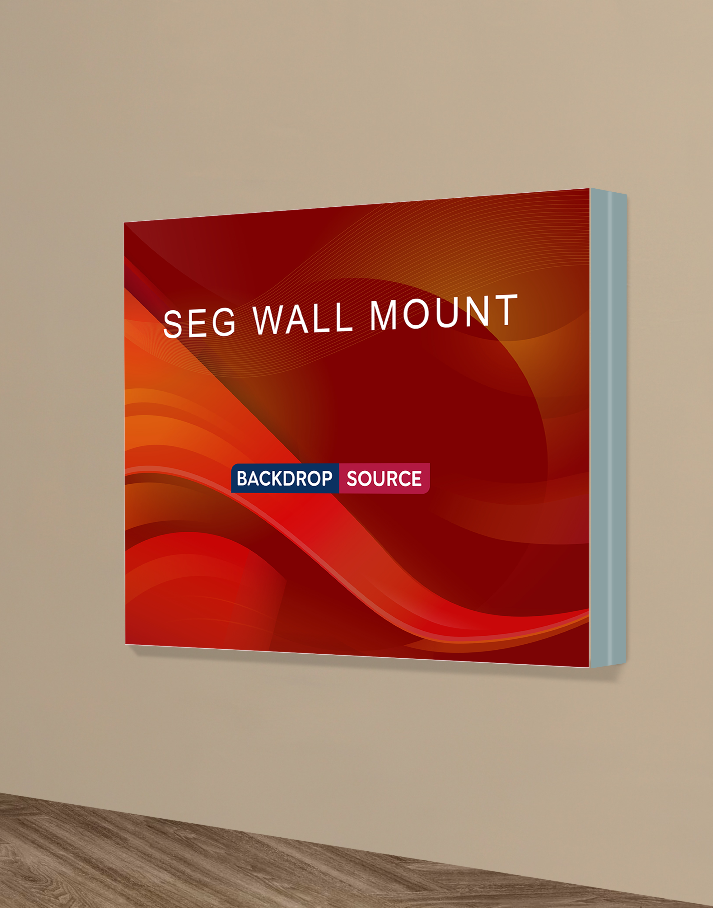 Wall-Mounted SEG Fabric display - 4" Depth
