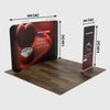Kit de stand d'exposition 10x10 avec panneau arrière et support pour bannière enroulable 