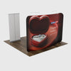 Kit de stand d'exposition 10x10 avec panneau arrière et support pour bannière enroulable 
