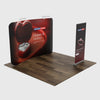 Kit de stand d'exposition 10x10 avec panneau arrière et support pour bannière enroulable 