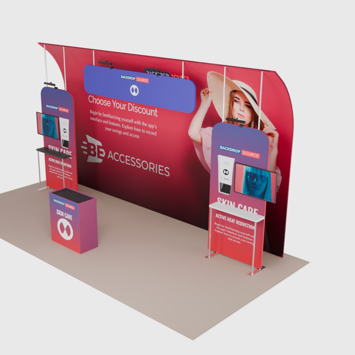 Portable Exhibit Display 20ft x 10ft – Model 15 | Trade Show Booth ...