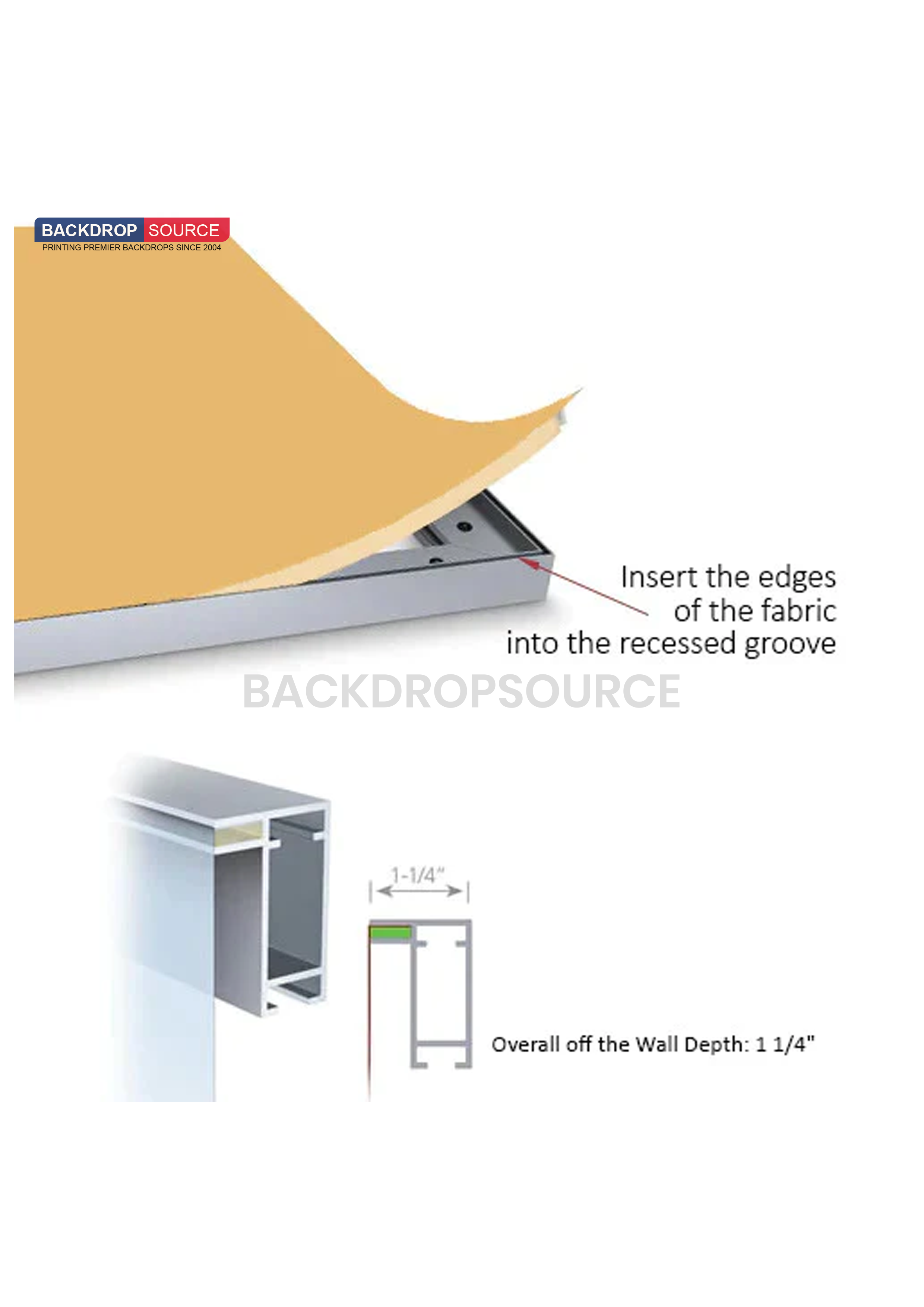 SEG Frameless Fabric LED Light Box Display - 16.4ft W x 8.2ft H
