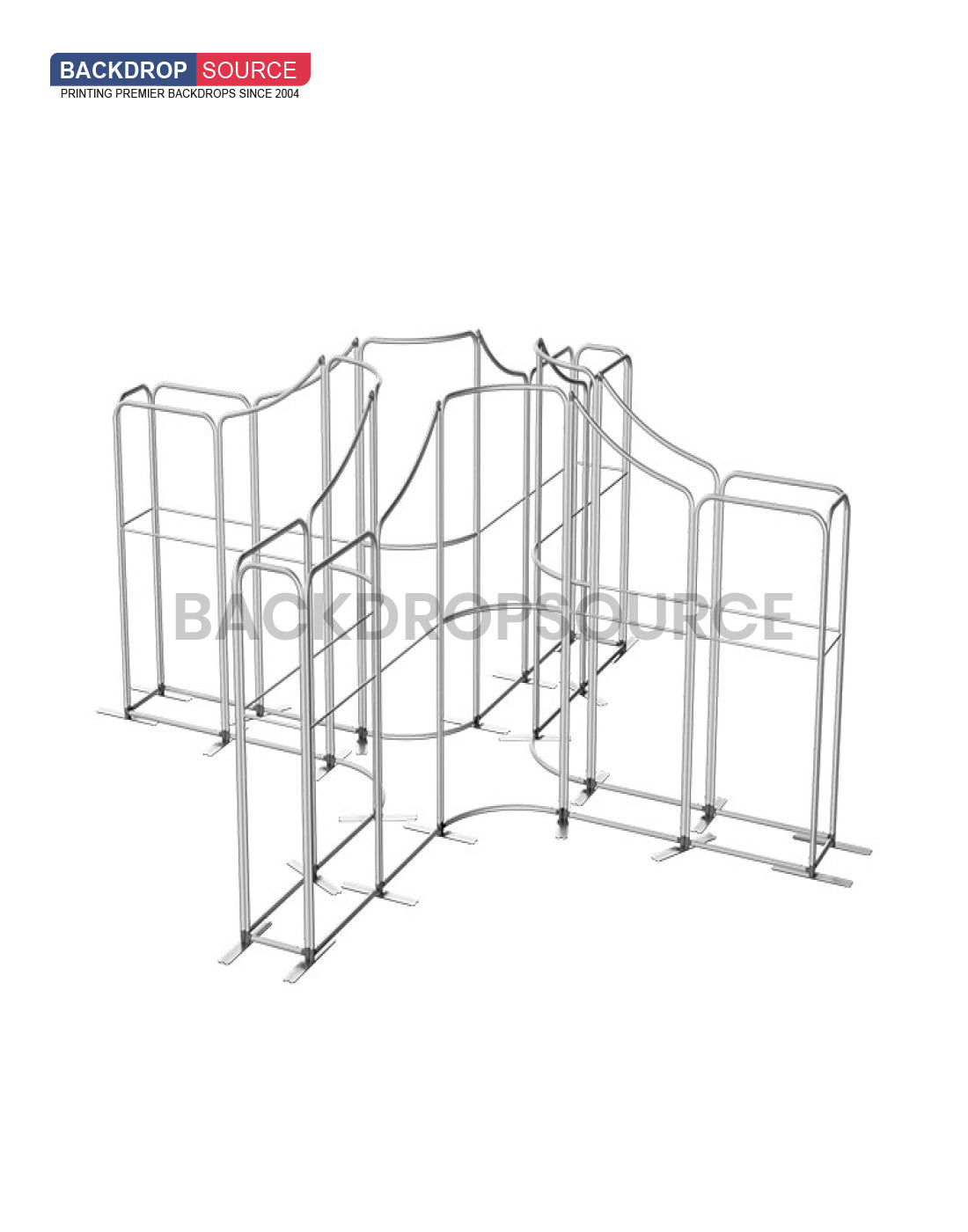 Magnetic Fabric Booth Display - Model 4 (16.4 x 16.4ft)