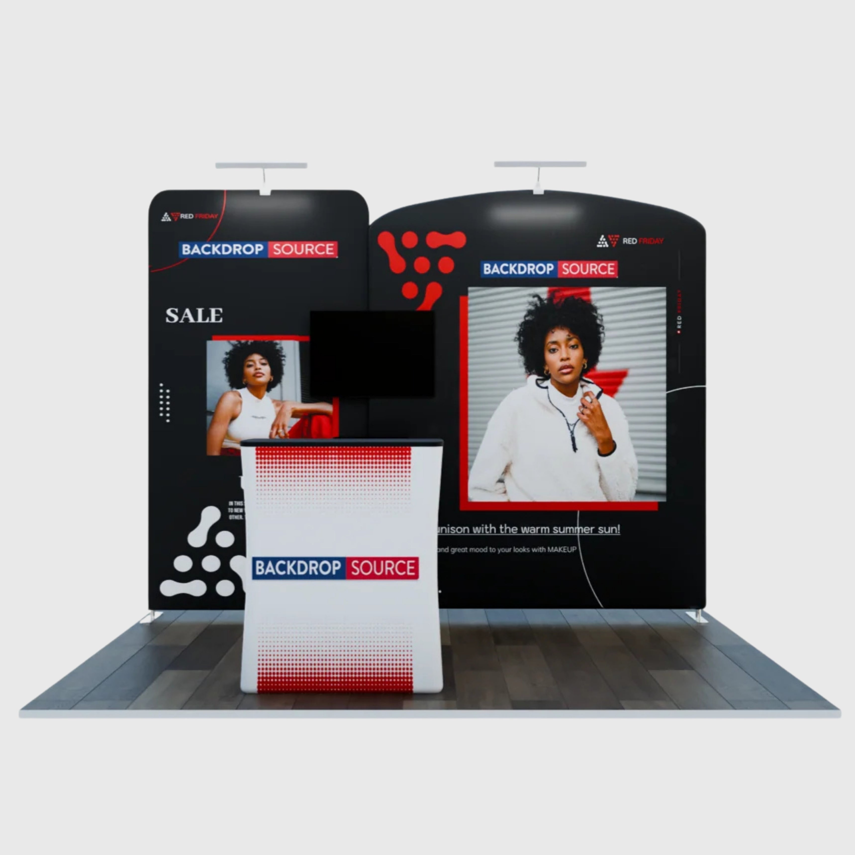 Présentoir portable 3 m x 3 m - Modèle 2 