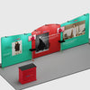 Kit d'exposition rond 20x10 avec plateau incliné droit 