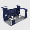 20x10 Straight Backdrop with 3D Wall & Arch Exhibition Kit