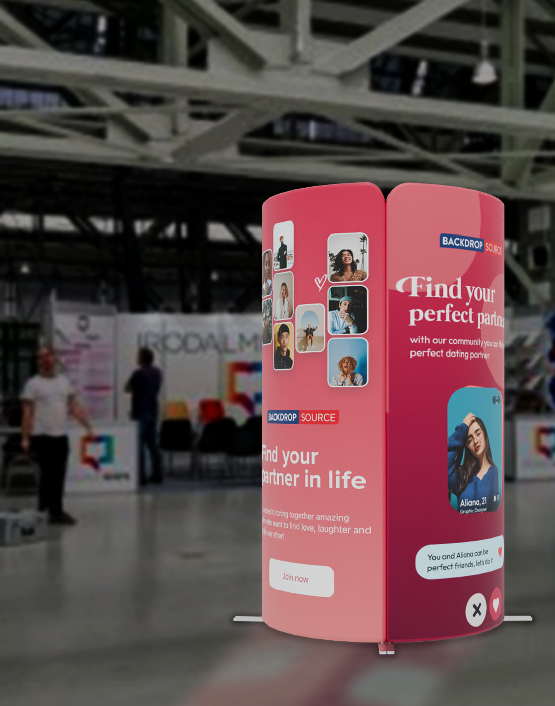 Magnetic Fabric Booth Display - Model 1 (6.5 x 6.5ft)