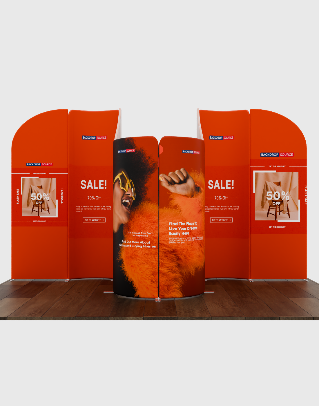 Magnetic Fabric Booth Display - Model 1 (13 x 10ft)