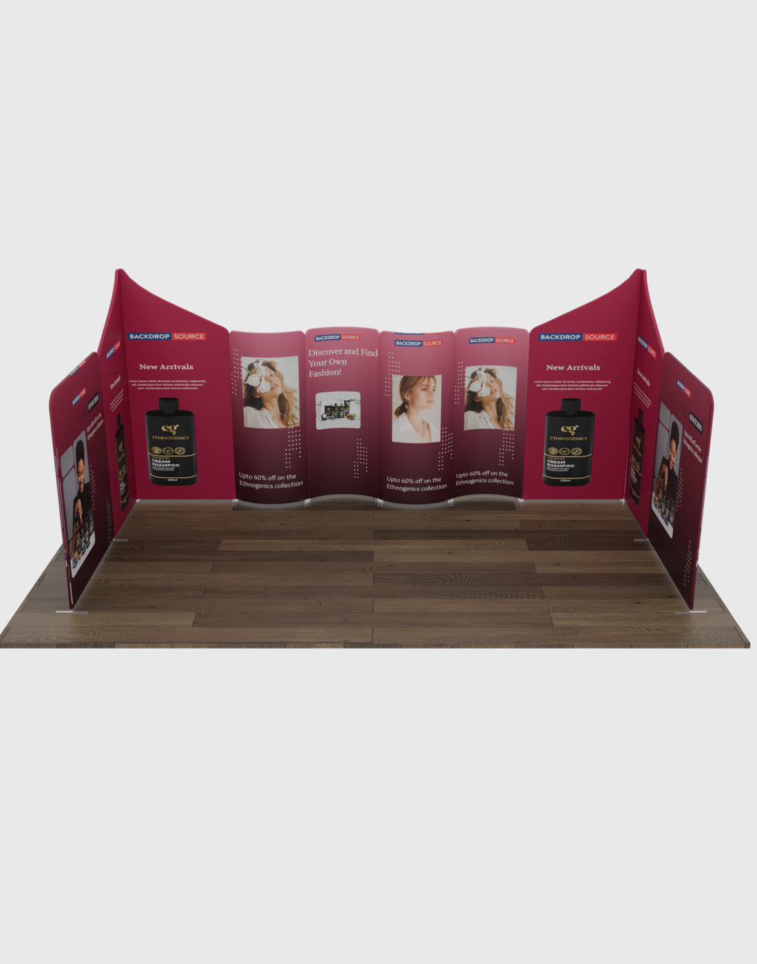 Magnetic Fabric Booth Display - Model 2 (20 x 20ft)
