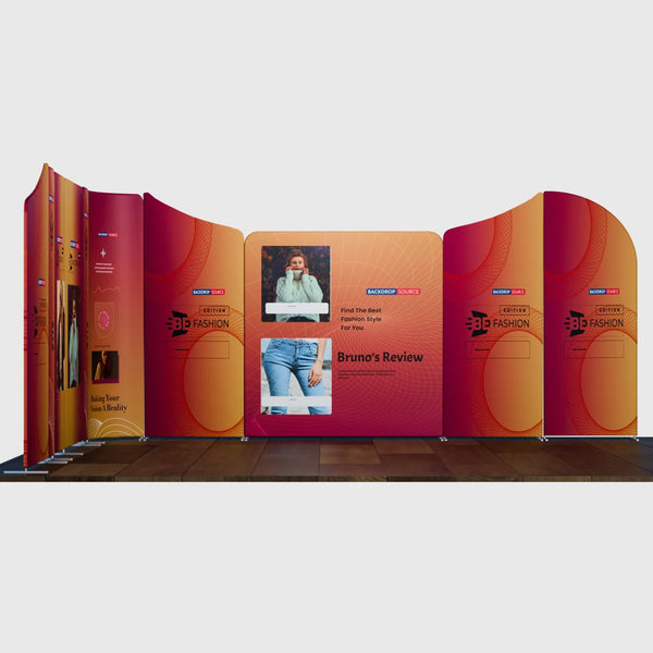 Magnetic Fabric Booth Display - Model 5 (16.4 x 16.4ft)