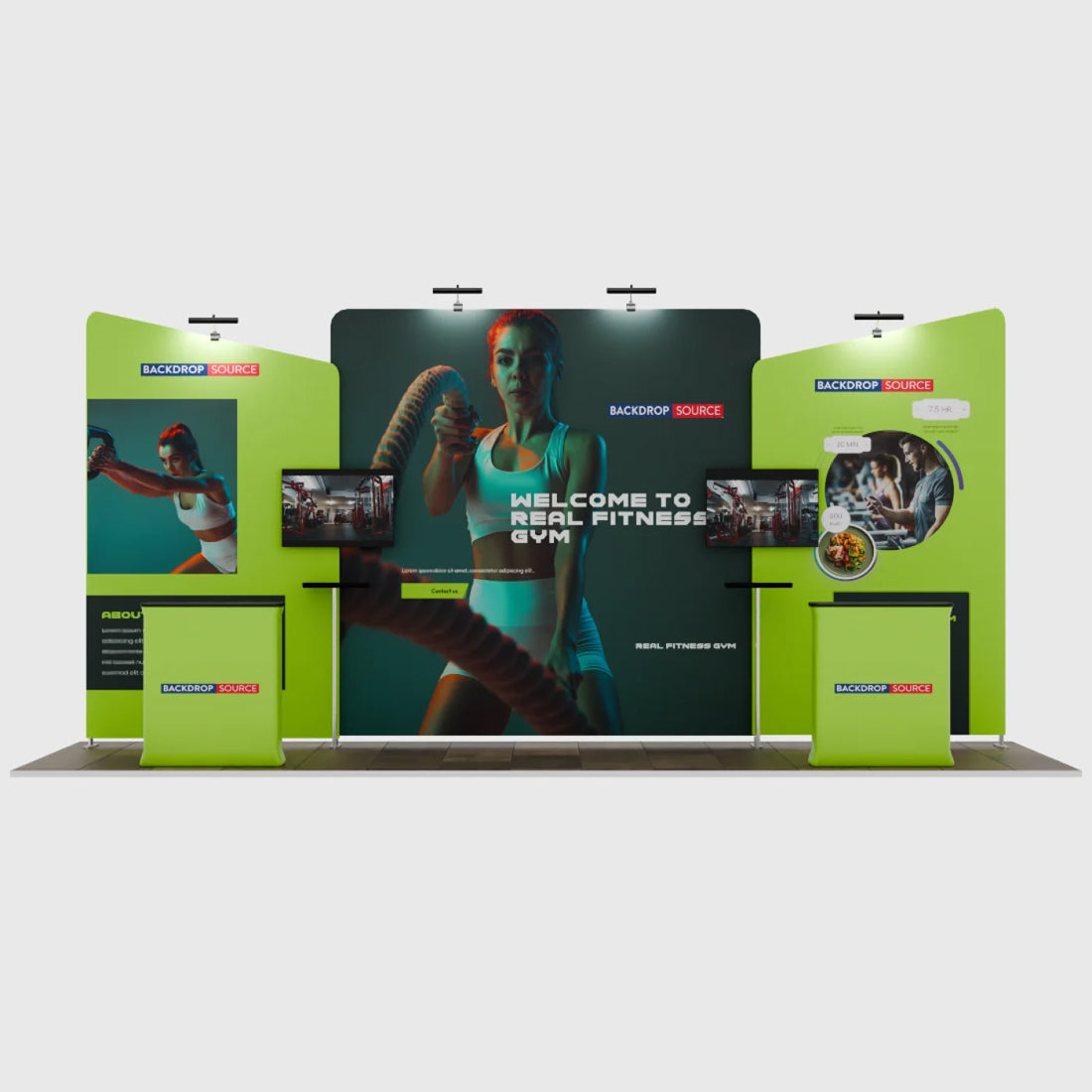 Présentoir portable 6,10 m x 3 m - Modèle 6 