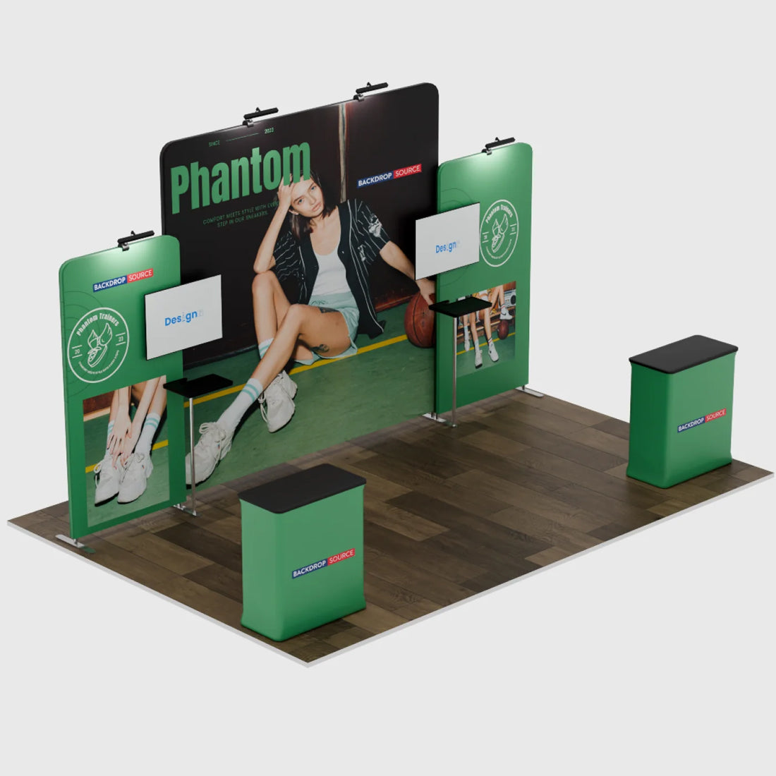 Présentoir portable 6 m x 3 m - Modèle 5 