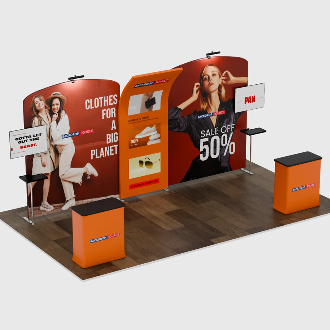 Présentoir portable 6 m x 3 m - Modèle 9 