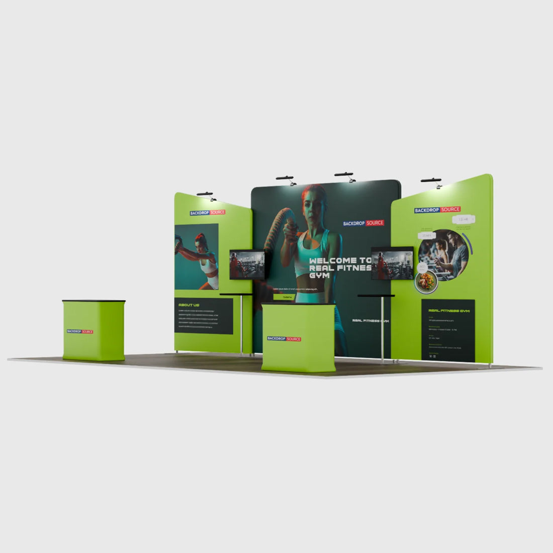 Présentoir portable 6,10 m x 3 m - Modèle 6 