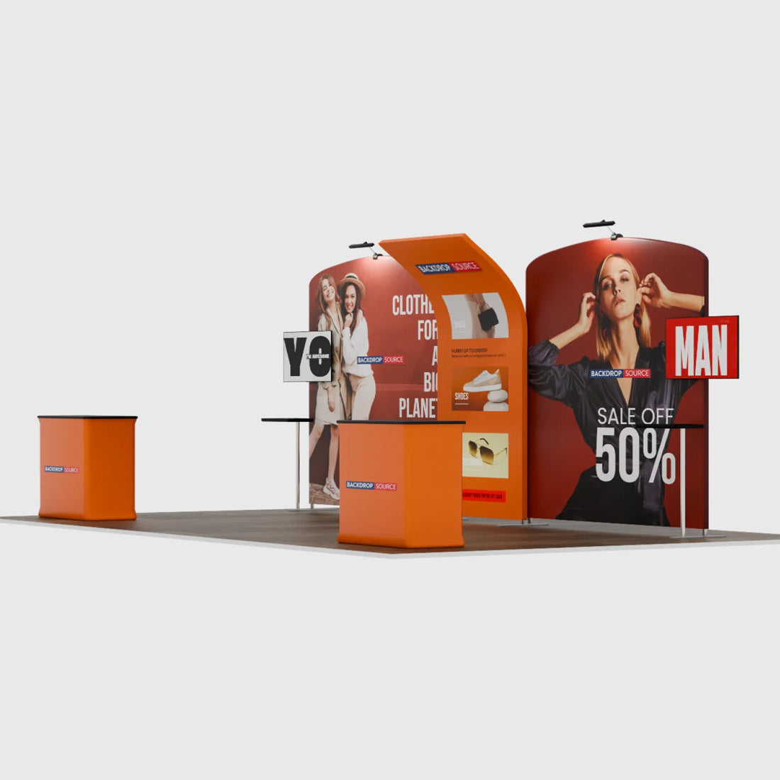 Présentoir portable 6 m x 3 m - Modèle 9 