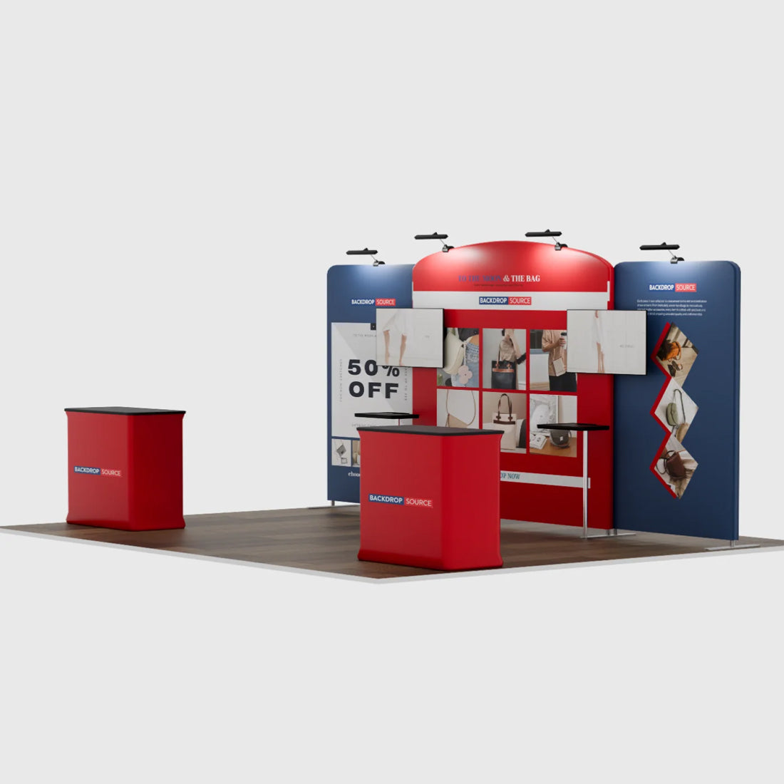 Présentoir portable 6,10 m x 3,05 m - Modèle 7 